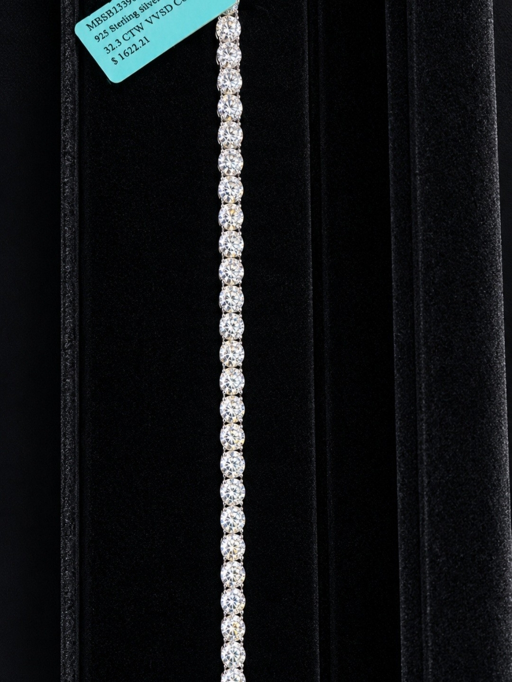 Sterling Silver White Tennis Bracelet with Moisinite Stone